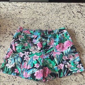 Wild Fable Floral High Waist Shorts - Pink and Green
